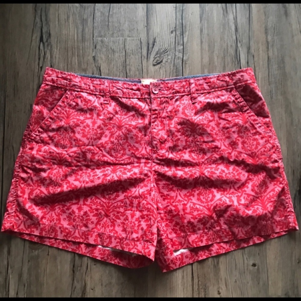 ⛱️G.H. Bass & Co. - Pink Red Patterned Chino Shorts - 14